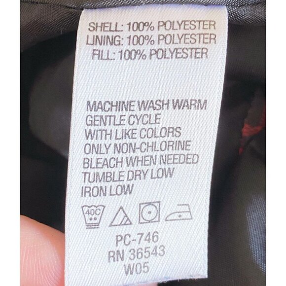 Buffalo Plaid Womens Vest Red and Black Snap Front Size Large - Picture 5 of 6